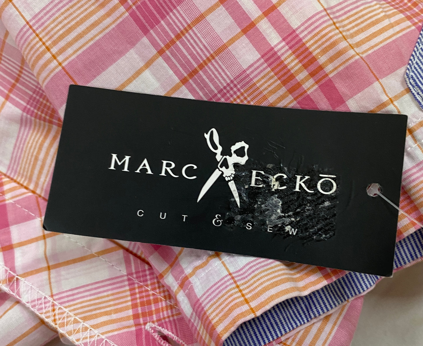 Marc Ecko Shirt Men's Pink Orange White Size XXL NWT SKU 000397-9
