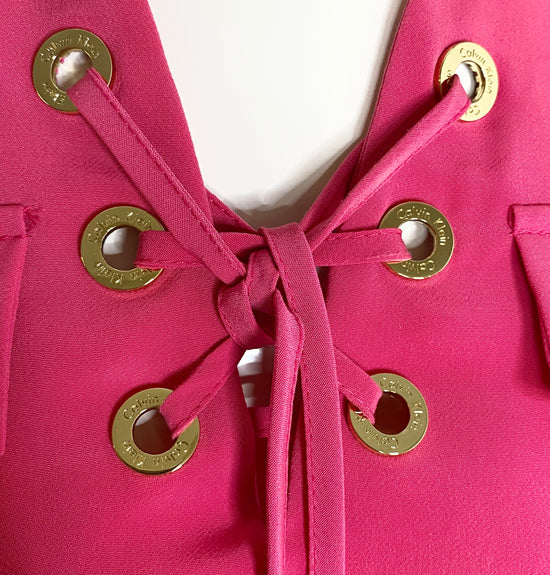Calvin Klein Dress Pink Long Sleeve Size 6 SKU 000398-2 Designers On A Dime Calvin Klein Dress Pink Long Sleeve Size 6 SKU 000398-2 Designers On A Dime