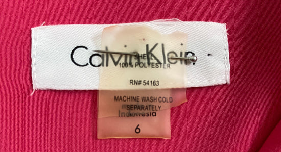 Calvin Klein Dress Pink Long Sleeve Size 6 SKU 000398-2