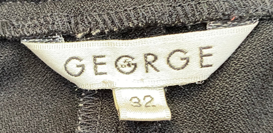 George Pants Black White Size 32 SKU 000377