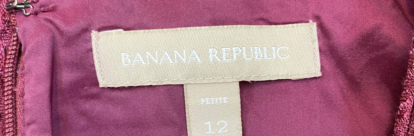 Banana Republic Dress Plum Textured Size 12 SKU 000319-5