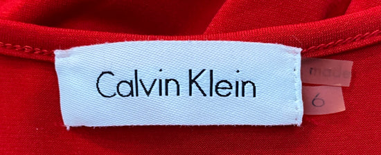 Calvin Klein Dress Red Short Sleeve SKU 000319-13