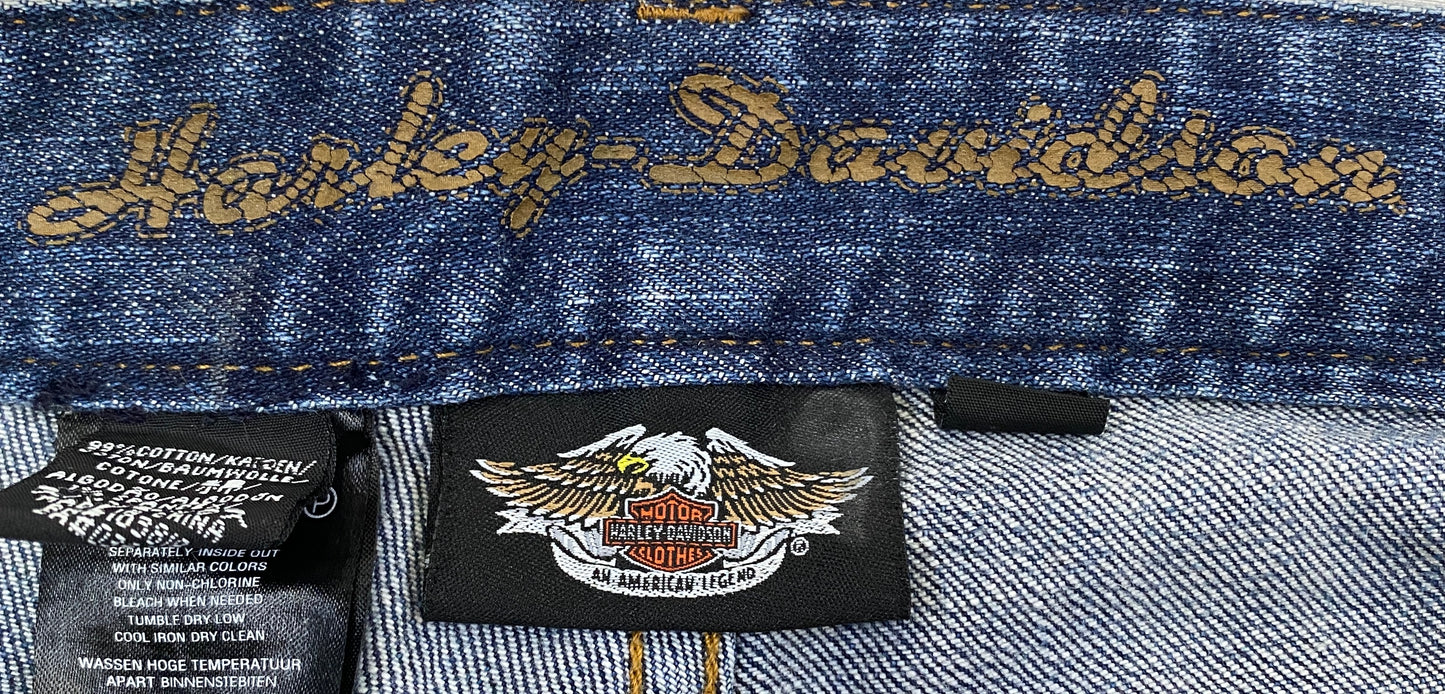 Harley Davidson Jeans Blue Denim Bootcut Size 10 SKU 000376-9