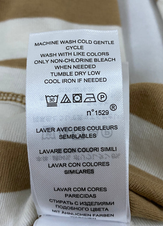 Ralph Lauren Top Tan Cream Striped Size L SKU 000410-10