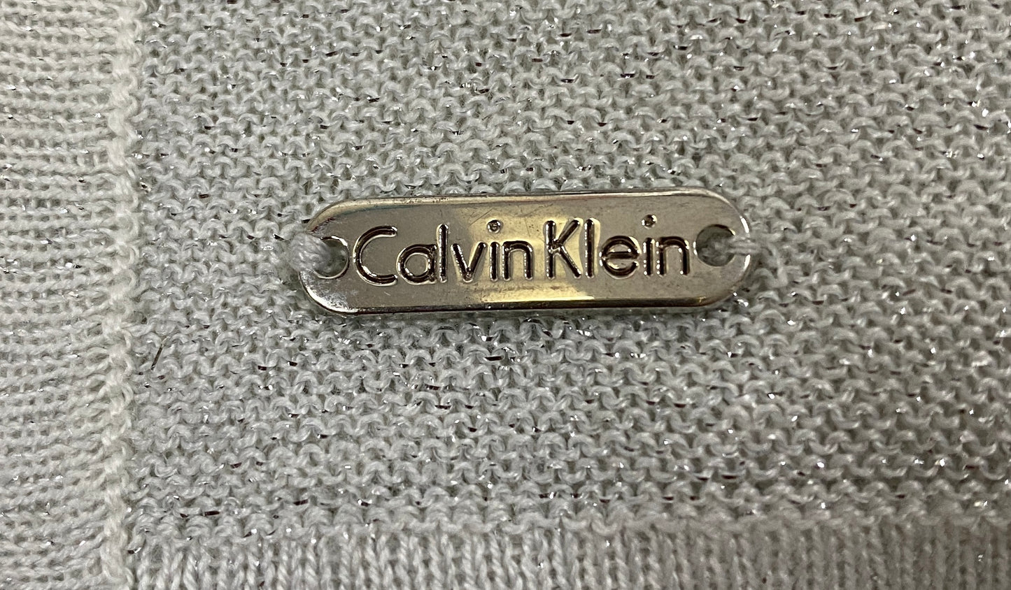 Calvin Klein Shawl White Silver Metallic OS SKU 000410-14