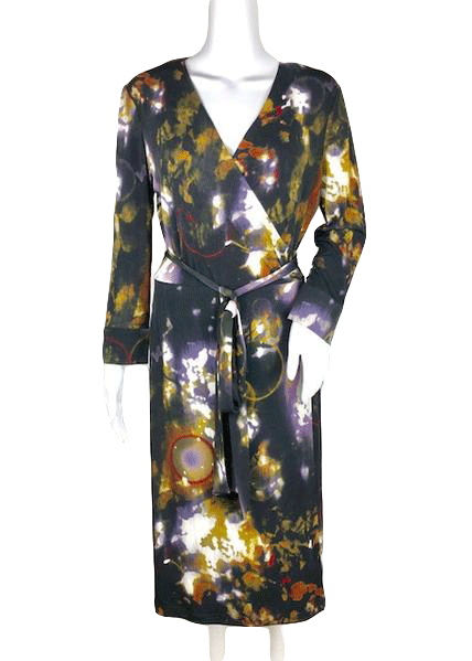 Load image into Gallery viewer, Calvin Klein Printed Wrap Dress, Size 4, SKU 001001-11
