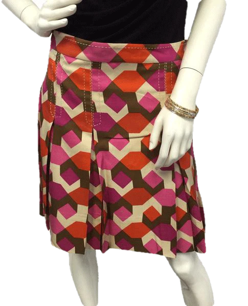 Marc by Marc Jacobs 90's Box Pleated Multi Color Skirt Size 8 SKU 000057