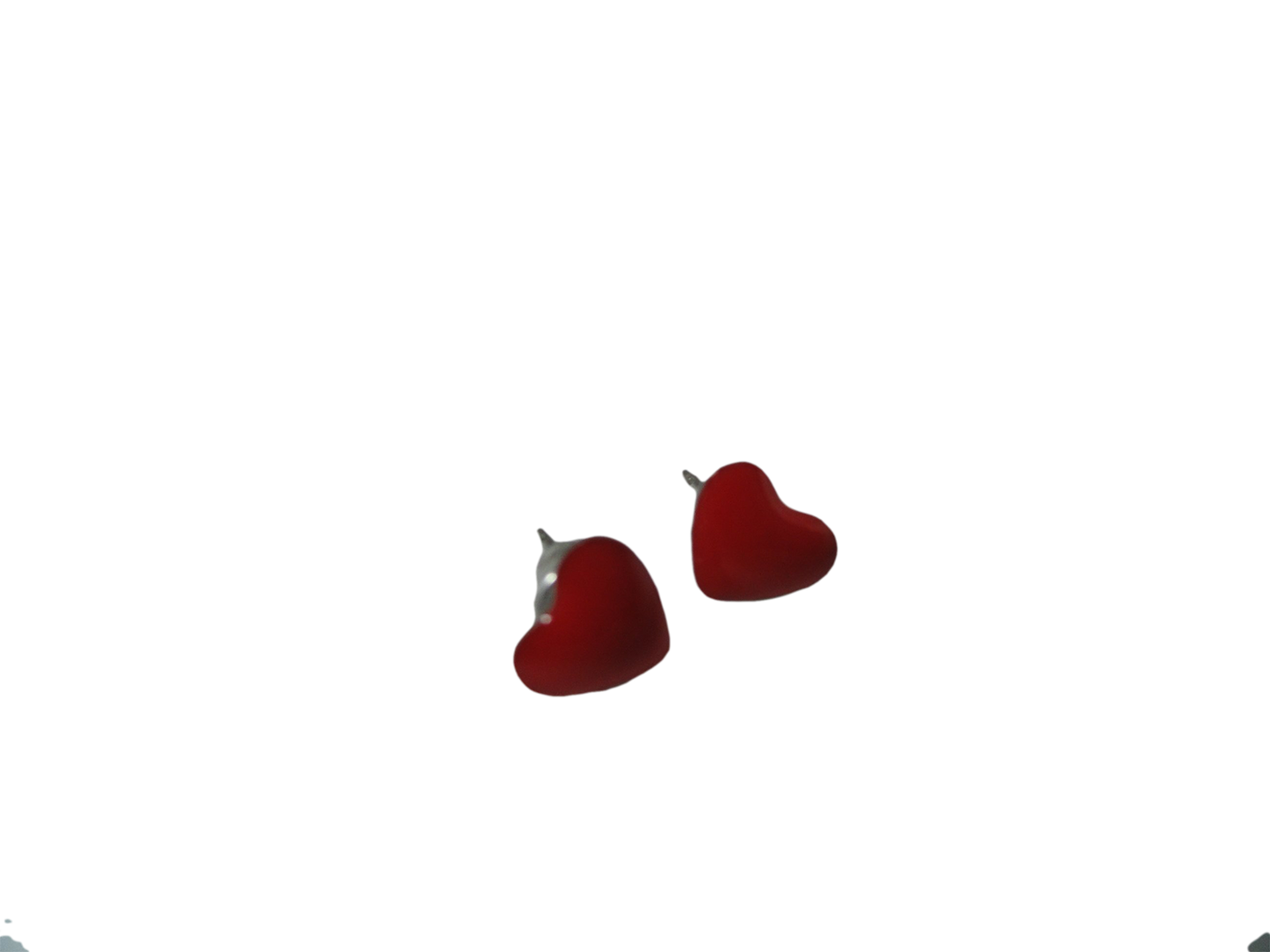 Earrings Pierced Hearts Red (SKU 004002-26)
