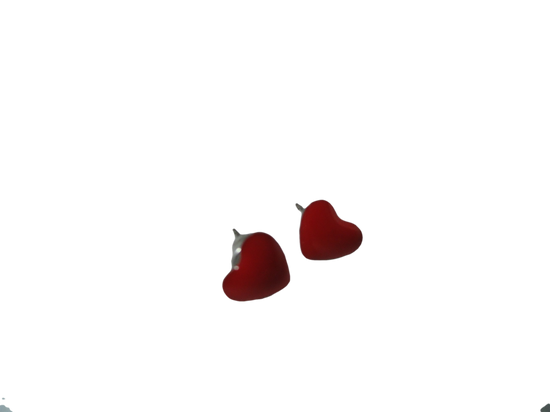 Earrings Pierced Hearts Red (SKU 004002-26)