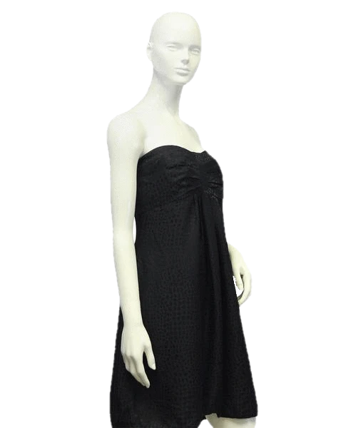 White House Black Market 90's Black Strapless Dress Size 12 SKU 000064