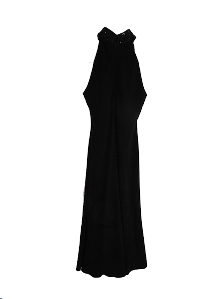 Ralph Lauren 70's Evening Dress Black  Size 8 Gr SKU 000240-10