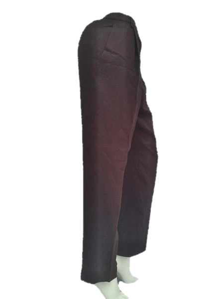 Escada Brown Pleated Dress Pants Size 42 SKU 000134