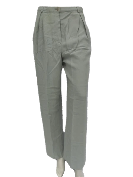 Giorgio Armani 70's Light Aqua Dress Pants with Pleats Size 10 SKU 000134