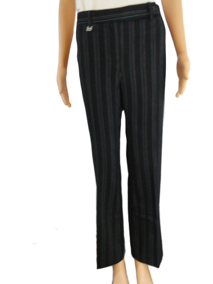 Michael Kors 90's Pants Black Striped Size 8 (SKU 000265-2)