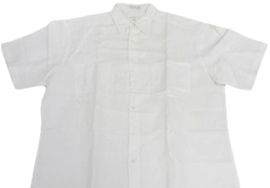 MENS Claiborne White Short Sleeve Button Down Shirt Size L SKU 000160