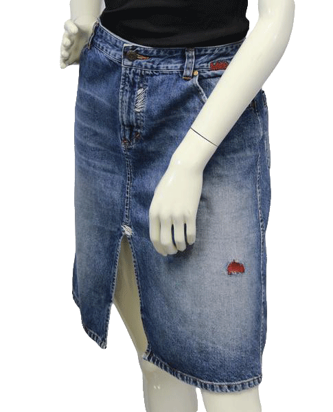 Armani 80's Rocker Girl Skirt Denim Size 8 SKU 000002