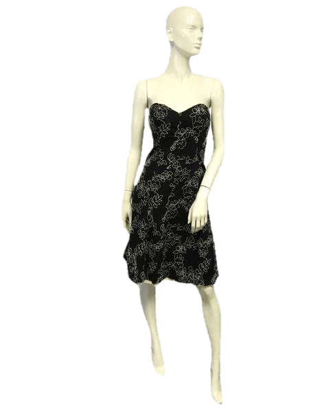 Load image into Gallery viewer, White House Black Market Strapless Summertime Dress Size 2 SKU 000065

