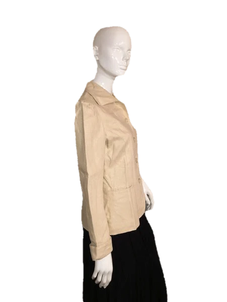 Load image into Gallery viewer, Lauren Ralph Lauren Cream Colored Long Sleeve Jacket Size 6 SKU 000124
