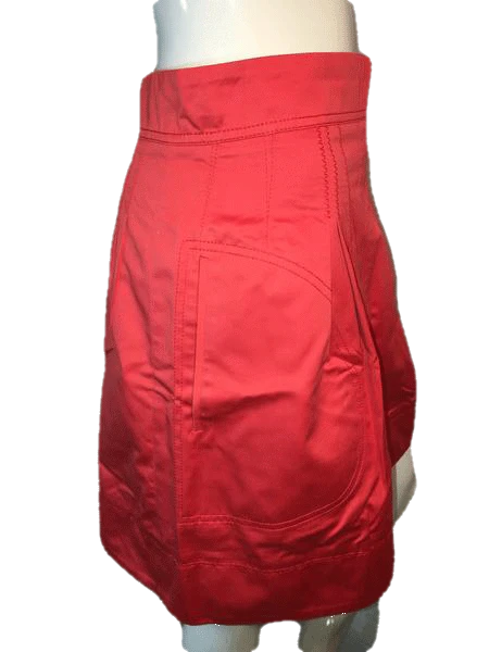 Nina Ricci Above the Knee Red Skirt Size 29" SKU 000169