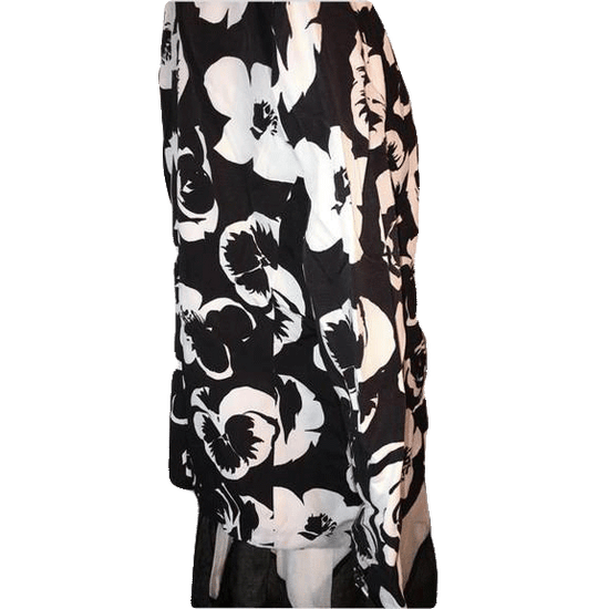Albert Nipon Suits 70's White and Black Flowered Blazer Size XL SKU 000168