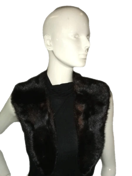 Mink Black/Brown Real Fur Collar SKU000129