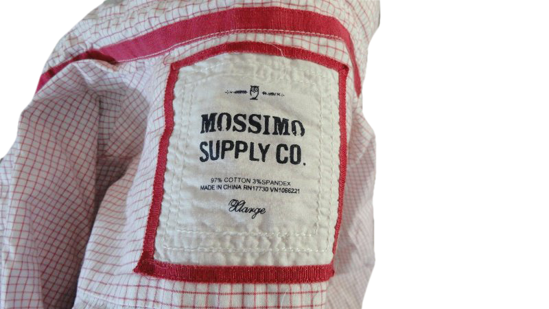 Mossimo Supply Co. 60's Ladies Shirt Red & White Size L (SKU 000029)