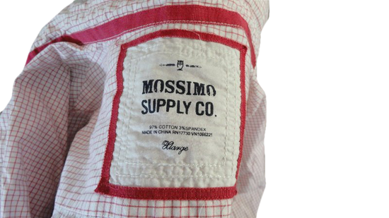 Mossimo Supply Co. 60's Ladies Shirt Red & White Size L (SKU 000029)