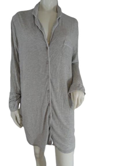Load image into Gallery viewer, Lingerie Gray Sleep Shirt Size L SKU 000174

