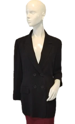Escada Black Wool Blazer Size 38 SKU 000008 Designers On A Dime