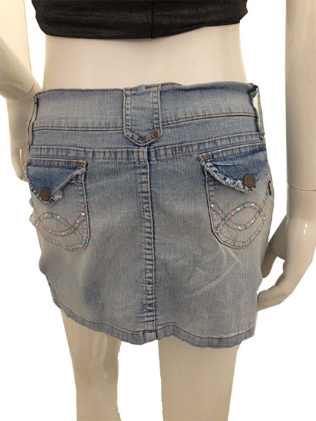 Signos Jeans Denim Mini Skirt Light Blue Size 10 (SKU 000251-2)