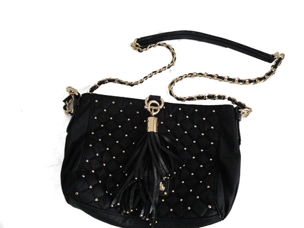Juicy Couture Black Large Leather Shoulder Bag/Purse Fringe Tassel Hobo  Boho | eBay