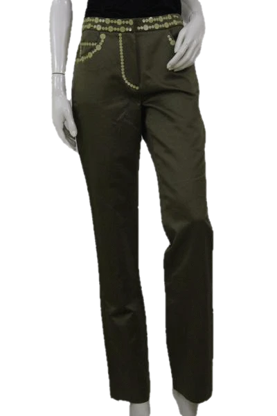 Marc Jacobs Five Pocket Olive Green Pants Size 6 SKU 000171