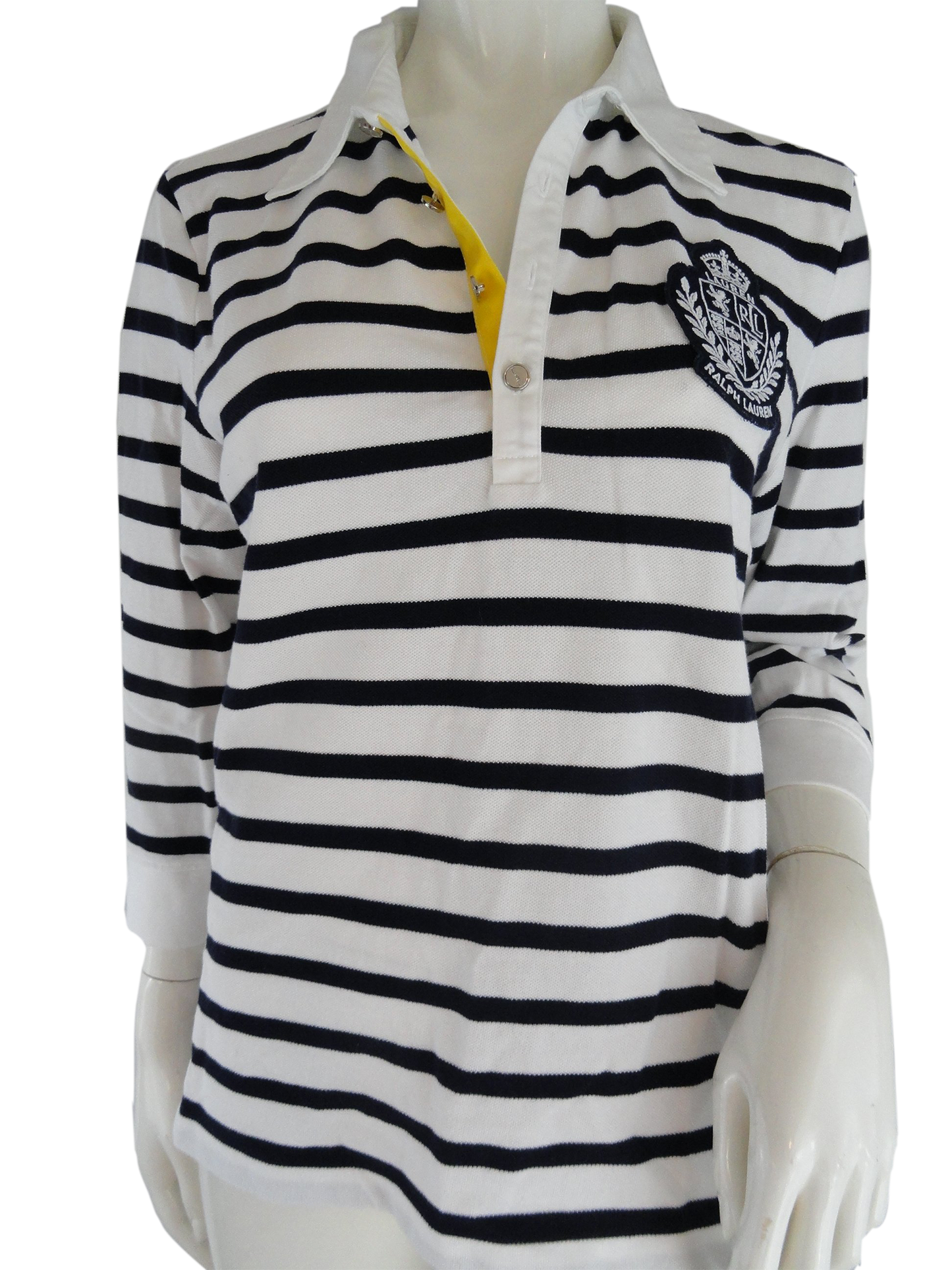 Ralph Lauren Top Navy White Striped Size L (G) (SKU 000173)
