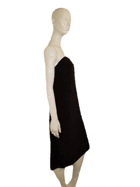 Load image into Gallery viewer, White House Black Market 90&amp;#39;s Strapless Black Short Cocktail Dress Size 2 SKU 000136
