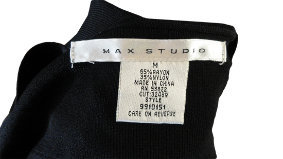 Max Studio 70's Dress Black Size M (SKU 000246-12)