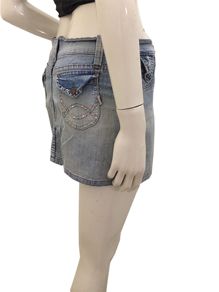 Signos Jeans Denim Mini Skirt Light Blue Size 10 (SKU 000251-2)