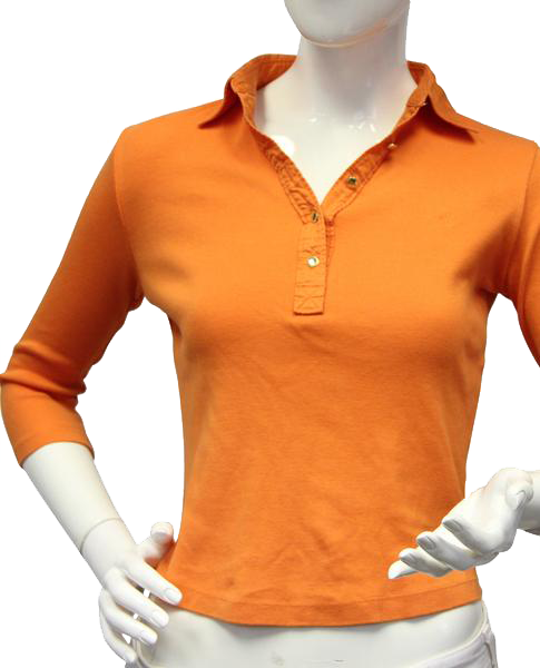 Ralph Lauren Orange 3/4 Sleeve Polo Size PS (SKU 000020) – Designers On A  Dime
