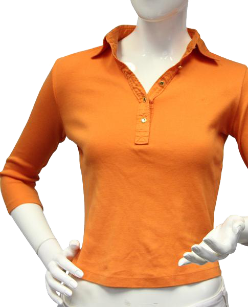 Ralph Lauren Orange 3/4 Sleeve Polo Size PS (SKU 000020)