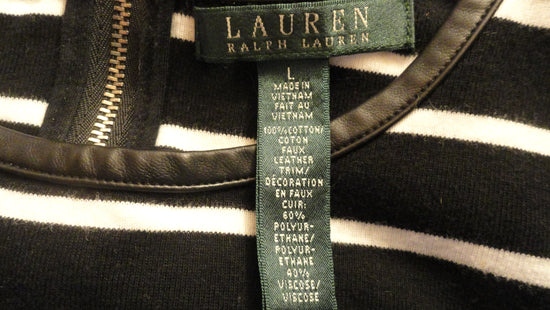 Lauren Ralph Lauren 60's Black & White Dress Size L SKU 000233-1