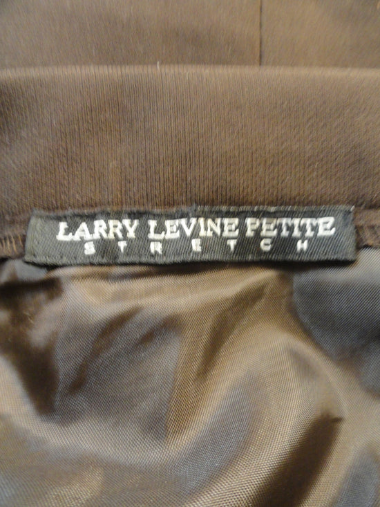 Larry Levine Petite Brown Stretch Pants SKU 000119