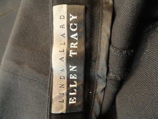 Load image into Gallery viewer, Ellen Tracy 60&amp;#39;s Black Wool Dress Pants SKU 000120
