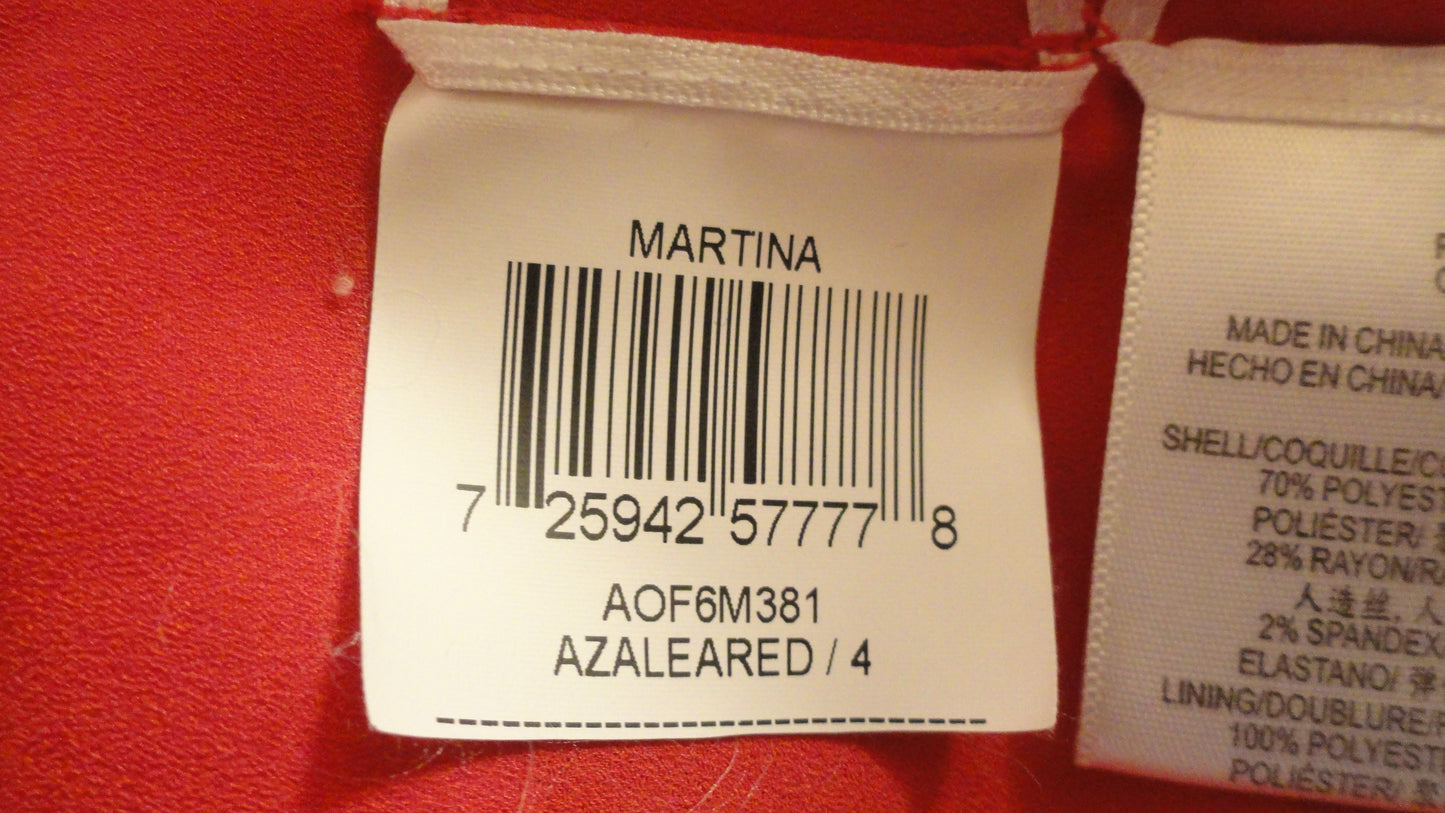BCBG MAXAZRIA Strapless Red Mini-Dress Size 4 SKU 001003-10