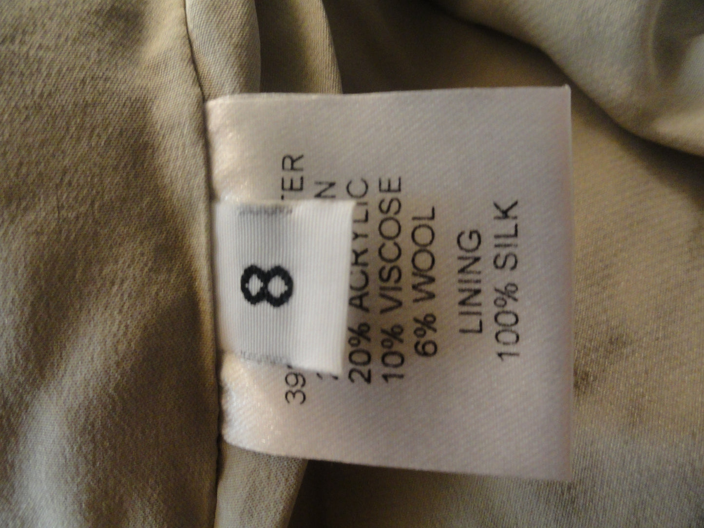 Jeffery Monterio Tan Long Sleeve Jacket Size 8 SKU 000124