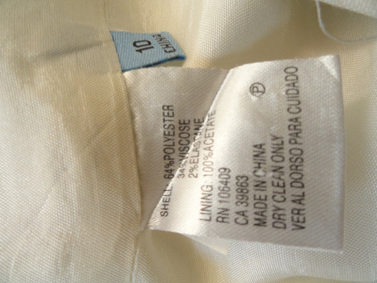 Antonio Melani 90's Cream Skirt with Black Design on Waist Band Size 10 SKU 000126