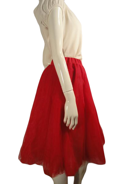 K faz Tulle Skirt Red M (SKU 000188-2)