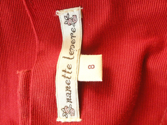 Nanette Lepore Red Dress Pants with Unique Tie Back Size 8 SKU 000134