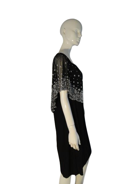 Load image into Gallery viewer, S. Levine 80&amp;#39;s Women Black Dress 1X SKU 000187-7
