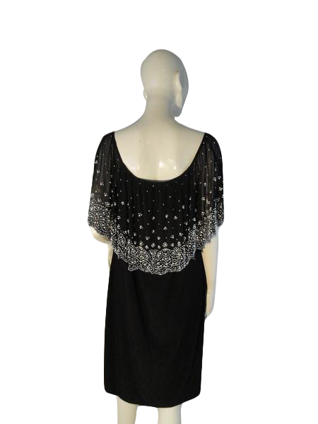 Load image into Gallery viewer, S. Levine 80&amp;#39;s Women Black Dress 1X SKU 000187-7
