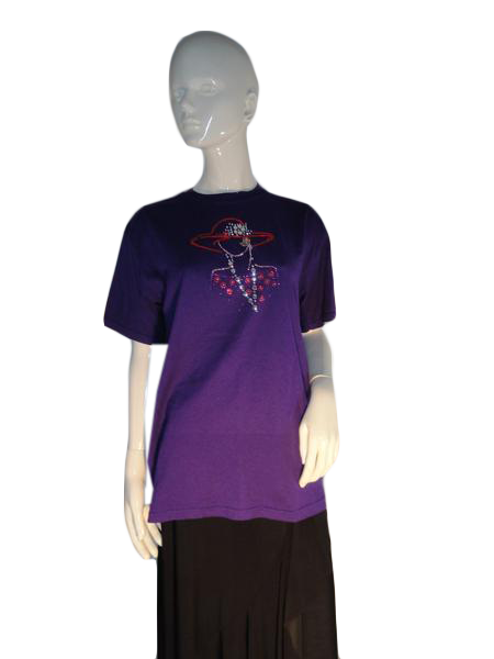 Gildan 80's T-Shirt Purple Size M SKU 000187-2