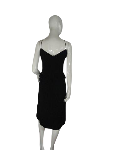 Load image into Gallery viewer, Laundry 70&amp;#39;s Dress Black Size 12 SKU 000195-5
